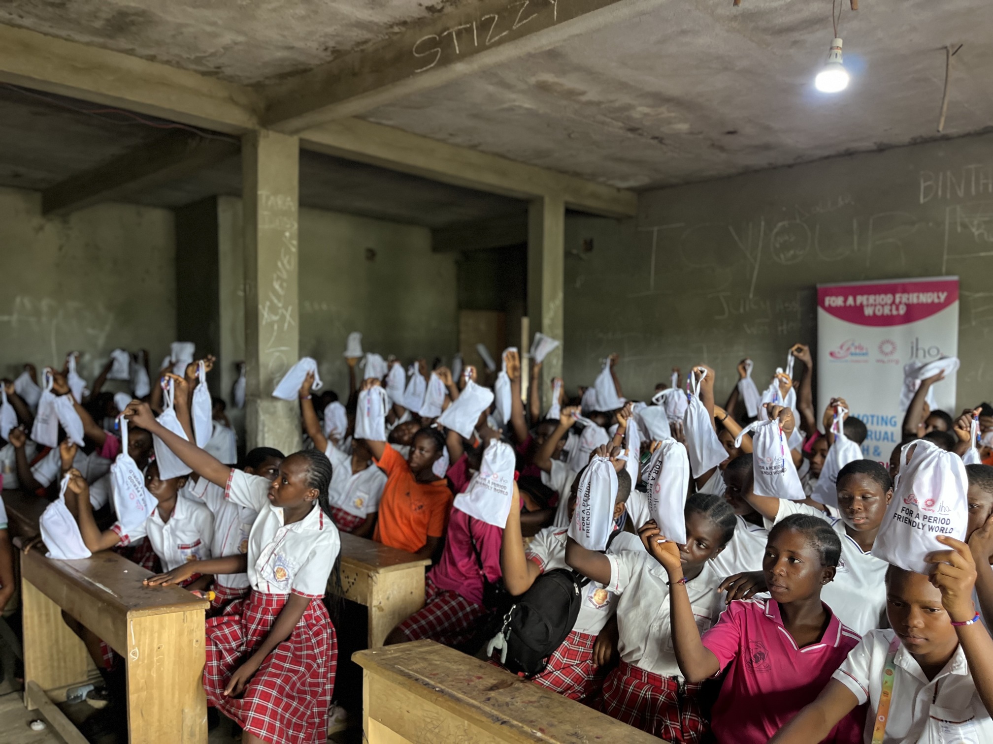 Supporting adolescent girls with hygiene kits so they can stay in school, every day of the month Girls Excel (Cameroon, May 2025)